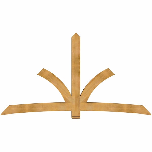 Ekena Millwork Davenport Rough Sawn Timber Gable Bracket, Western Red Cedar, 108"W x 58"H x 6"D x 6"F, 13/12 Pitch GBW108X58X0606DAV00RWR - main